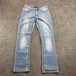 Angels Bootcut Jeans Men 31x31 Light Wash Y2K Contrast Stitch Denim